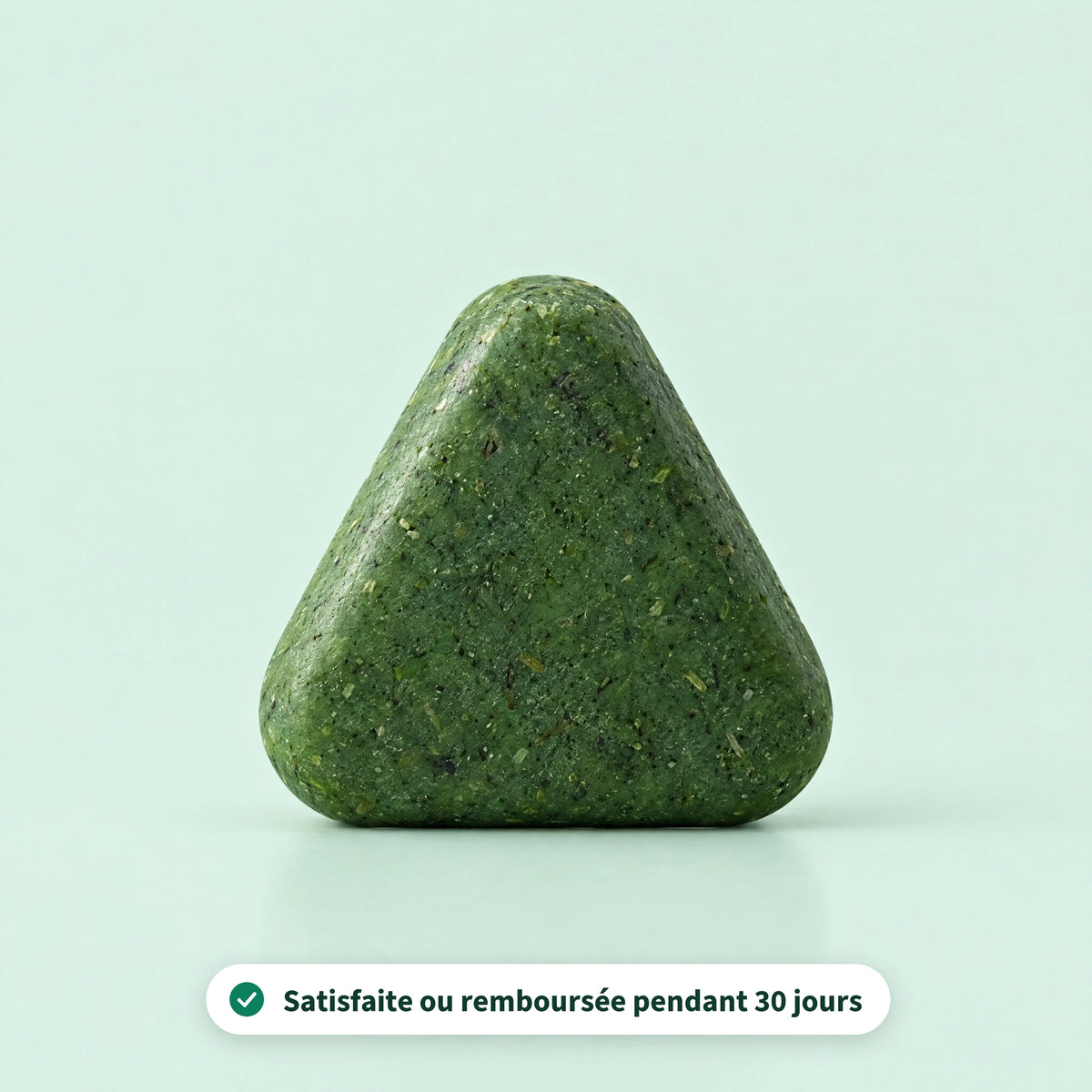 Le savon Fraîche Heure, savon-shampoing solide aux plantes, satisfaite ou remboursée pendant 30 jours